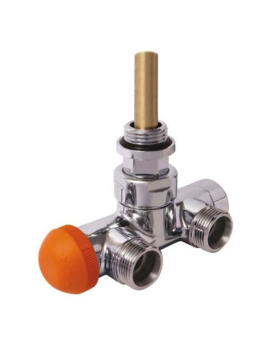 Herz Vanne à quatre voies 50mm Vanne d'angle système bitube Vanne à lance pour radiateur de salle de bain Radiateur